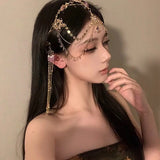 Daiiibabyyy  Handmade Sweet Wedding Headpiece Crystal Bridal Head Chain Hair Jewelry For Women Rhinestone Forehead Headband Accessories