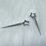 Daiiibabyyy  Punk Charms Rivet Star Earrings Korean Fashion Aesthetic Drop Earrings Women Geometric Goth Jewelry Grunge Earrings Accessories