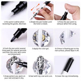 Daiiibabyyy 10 Colors Nail Art Graffiti Pen Acrylic Flower Wave Stripe DIY Painting Gel Polish Nail Brush Abstract Lines Drawing Tools