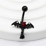 Daiiibabyyy Fashion Heart Shaped Wings Belly Button Rings For Women Girls Sexy Beach Zircon Navel Ring Drop Dangle Body Jewelry