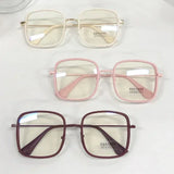 DAIIIBABYYY  -  Large Square Frame Woman Glasses Ins Girl Fashion Transparent Reading Glass High-definition Anti-blue Light Computer Eyeglass