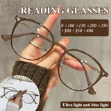 Daiiibabyyy  Men's and Women's Portable Reading Glasses, Fashionable Ultra Light Glasses, Anti Blue Light Presbyopia Glasses, 0 To+400