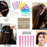 Daiiibabyyy  5/10/12/20 Piece Set of Multifunctional Hair Styling Sectioning Clips, Positioning and Partitioning Alligator Clips Suitable for Professional Hairdressers, Women's Hair Clips, Plastic Non-Slip Hair Clips, Profess