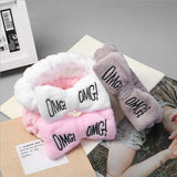 Daiiibabyyy Wash Face Women Hair Bands Soft Warm Coral Fleece Bow Animal Ears Headband for Women Girls Turban Hair Accessories