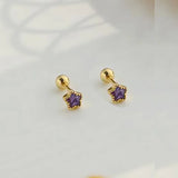 Daiiibabyyy  Mini Colorful Heart Ear Cartilage Piercing Lobe Stud Earring for Women Y2k Accessories Tragus Rook Helix Flat Ear Jewelry KAE312