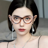 Daiiibabyyy  New Sexy Cat Eye Glasses Women Anti Blue Light Transparent Eyewear Brand Designer Computer Reading Eyeglasses Optical Frame Ocul