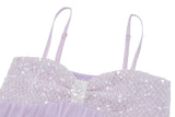 Daiiibabyyy  Summer French Sweet Solid Patchwork Sequined Spaghetti Strap Loose Camis