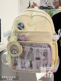Daiiibabyyy  Japanese Cute Girl Student Schoolbags Women's Two-dimensional Small Appetite Transparent Ita Backpacks Large-capacity Backpack
