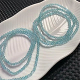 DAIIIBABYYY  -  3.5MM Natural Blue Apatite Triple Circle Bracelet Crystal Healing Stone Gemstone For Women Birthday Lover Gift 1PCS