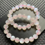 DAIIIBABYYY  -  10.8MM Natural Pink Moon Stone Bracelet Fashion Healing Personalized For Men Women Gemstone Jewelry Lovers Gift 1PCS