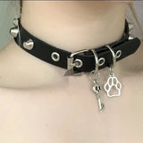 Daiiibabyyy  Grunge Jewelry Cat Claw Choker Punk Charms Skull Key Pendant Necklaces for Women Goth Accessories Korean Fashion Necklaces