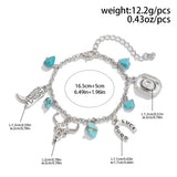 DAIIIBABYYY  -  Vintage Cowboy Hat Boots Bull Head Charm Bracelet for Women Men Retro Silver Color Adjustable Bracelet Jewelry Gift