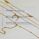 Daiiibabyyy  Cross Border New Bohemian Style Moon Elephant Pendant Multi Layer Handmade Layered Four Layer Necklace Set