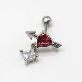 DAIIIBABYYY  -  1piece Helix Piercing Earring Stud Traugs Sleeper CZ Earring Angle Wing Korea Conch Piercing Screw Y2k  Body Jewelry Decoration