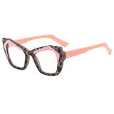 Daiiibabyyy  Large Frame Cat Eye Reading Glasses, Personalized Fashion Glasses, High-definition Anti Blue Light Presbyopia Glasses, 0 To+400