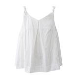DAIIIBABYYY  -  Women's Solid Color Twisted V-neck Sleeveless Suspender Female Summer Off-shoulder Loose Casual Slim Temperament Camisole Tops