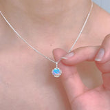 Daiiibabyyy Silver Color Opal Necklace for Women Girl Liquid Lava Star Irregular Jewelry 925 Stamp Birthday Gift Dropshippping