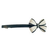 DAIIIBABYYY  -  Korean New Retro Knotbow Hair Accessories Fashion Black White Acetic Acid One Word Hair Clip Spring Clip For Woman Girls
