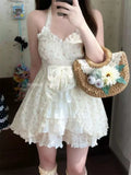 Daiiibabyyy  Kawaii Sweet Lolita 2 Piece Set Women Vintage Y2k Fashion Casual Dress + Mini Skirts Japanese Fairy Birthday Party Retro Outfits