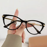 DAIIIBABYYY  -  Fashion Vintage Cat Eye Anti Blue Light Glasses Women Triangle Metal Frame Female Anti Radiation Eye Protection Spectacles Очки