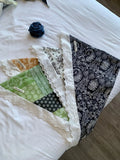 Daiiibabyyy  Spice Girl Cashew Flower Lace Triangle Hair Scarf Headscarf Women Spring Summer Travel Photographs All-match Headscarf Hair Belt
