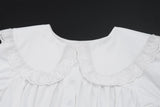 Daiiibabyyy  Sweet Summer Temperament Loose All Match Solid Peter Pan Collar Puff Sleeve Ruffles Dresses