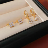 Daiiibabyyy  Flower Star Ear Buckle Fashion Commuter Versatile Ins Hoop Earrings Luxury Luxury Designer Jewelry