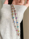 Daiiibabyyy Kpop Fashion Y2K Cool Star Cross Chains Choker Necklaces For Women Egirl Charms Hip Hop 90s Grunge EMO Goth Jewelry Accessories