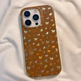 Daiiibabyyy  Whirlpool Pattern IND Colorful Butterfly Line Star Phone Case for iPhone 11 12 13 14 15 16 17 Pro Max