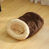 DAIIIBABYYY  -  Warm Cat Sleeping Autumn Winter Warmth Tunnel Cat Nest Wool Warmth Cat Comfortable Semi Enclosed Cute Dog Nest Cat Accessories