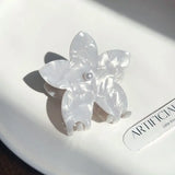 Daiiibabyyy  1pc New Acetate Flower Clip with Elegance, Beautiful Hair Accessories for Back of Head, Holiday High-End Feel Shark