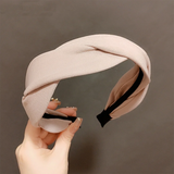 Daiiibabyyy  New Fashion Women Headband Wide Side Braided Hairband Solid Color Turban Hair Hoop Headwear Adult Hair Accessories