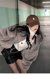 Daiiibabyyy  Irregular Pleated Skirt for Women High Waisted Black Miniskirt Elegant Hip Hugging Skirt
