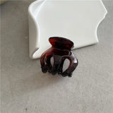 DAIIIBABYYY  -  INS wind hair catch clip temperament retro tortoiseshell plastic hair clip textured acrylic plate hair catch clip Korean style