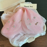 Daiiibabyyy  Fairy Tulle Butterfly Big Hair Claw Clip Retro Simple French Bow Tulle Hairclip for Women Elegant Fashion Hair Accessory Gift