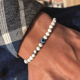 Daiiibabyyy Classic Evil Eye Natural Stone Strand Bracelets for Women Men Fashion Exquisite 6mm Beads Handmade Bracelets Yoga Amulet Jewelry
