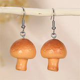 Daiiibabyyy  Bohemia Earrings Simulated Vegetable Dangle Earring Lettuce, Korean Style Cute Earrings Broccoli Alloy Mushroom Earrings