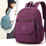 Daiiibabyyy  Ladies' lightweight, large capacity stylish black commuter travel backpack with adjustable shoulder straps, school and leisure b
