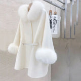 DAIIIBABYYY  -  French Elegant Woolen Coat  Women Fashion OL With Belt Elegant Jacket Office Lady Vintage Batwing Sleeve Outerwear