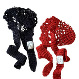Daiiibabyyy  Korean Handwoven Flower Hollow Pullover Hat Women's Summer Niche Fashion Solid Color Neck Protection Integrated Skull Beanie Cap