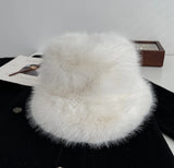 Daiiibabyyy  Winter New Imitation Fox Fur Fur Velvet Ladies Hat Ins Style Korean Fashion Luxury Fisherman Hat Outdoor Shopping Accessories