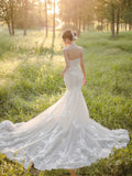 Daiiibabyyy  Elegant Off Shoulder Wedding Dress Women Sweetheart Strapless Lace Embroidered Mermaid Bridal Dress Vestidos De Novia Customized