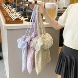Daiiibabyyy  Ladies' Shoulder Bags New Korean Floral Countryside Fashion Simple Versatile Tote Bags Large Capacity Portable Handbags For Girl
