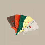 DAIIIBABYY  -  Green Fresh Handmade Hairband Japanese Retro Headscarf Autumn and Winter Ear Protection Earmuffs Cute Lace-up Headbands Women