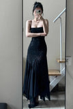DAIIIBABYYY  -  High-End Feel Reversible Sequins Tank Dress Beach Vacation Pleated Large Wrap Skirt Princess Birthday Banquet Evening Dress