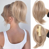 Daiiibabyyy  Synthetic Messy Bun Hair Piece Scrunchies for Women Straight Chignon Ponytail Clip in Hair Extensions Tousled Updo