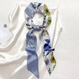 DAIIIBABYYY  -  New Design Women Long Scarf Faux Silk Printing Hair Hand Girls Fashion Handkerchief Shawl Wraps Female Ribbon Scarves Neck Tie