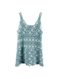 DAIIIBABYYY  -  Women's Niche Retro Handmade Crochet Hollow Short Suspenders Dresses Spring Summer Off-shoulder Sleeveless Layered Smock Dress