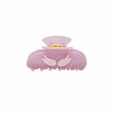 Daiiibabyyy  Light Purple Angel Wings Hair Claw Clip for Women Girls Acrylic Hairpins Fashion Wedding Hair Jewelry