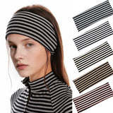 Daiiibabyyy  1PC Striped Elastic Headbands Set: Fashionable, Comfortable&Versatile Hair, Perfect For Daily Wear, Workouts, And Stylish Looks